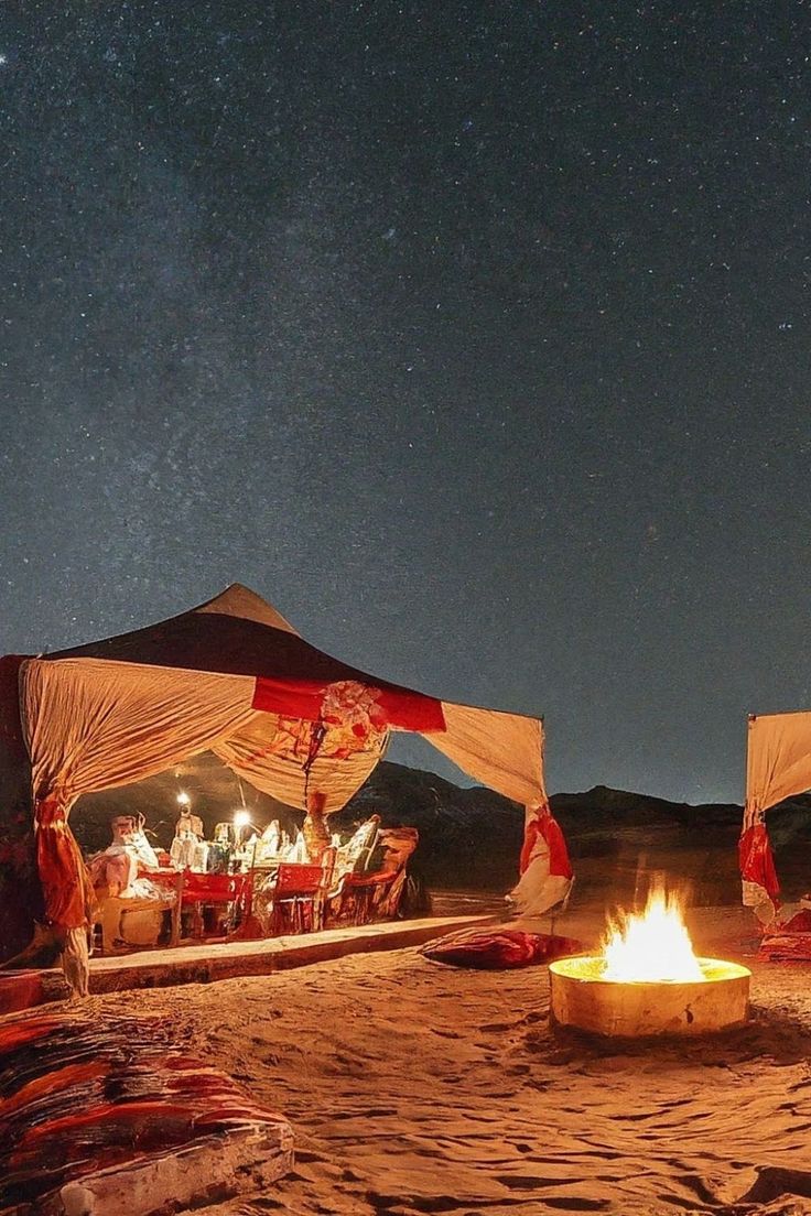 Camp bédouin du désert